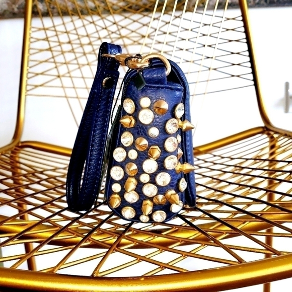 Haley's Heart | Navy Blue Spiked Clutch - Picture 3 of 9